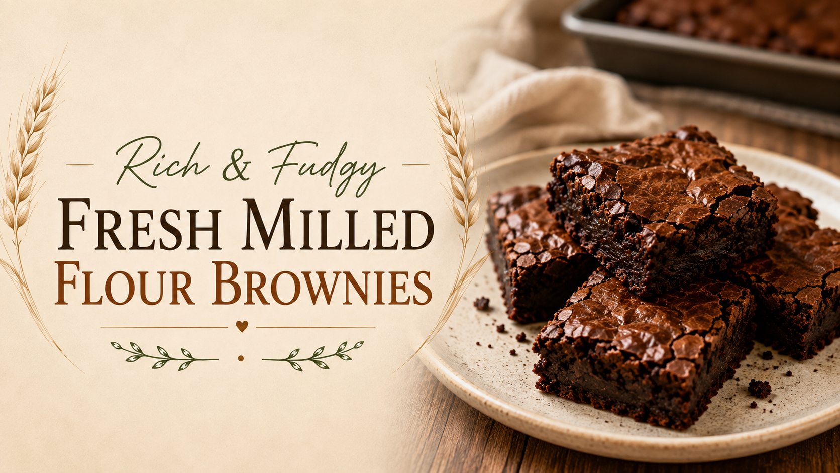 Rich & Fudgy Fresh Milled Flour Brownies